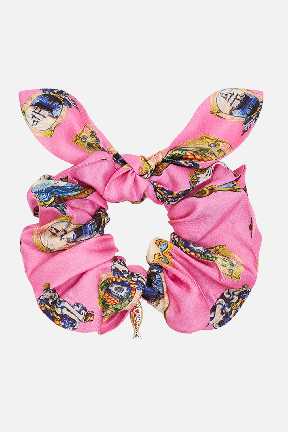 The CAMILLA V NECK UNDERWIRE ONE PIECE WITH BACK CLIP BASKED IN BAROQUE in our  print.