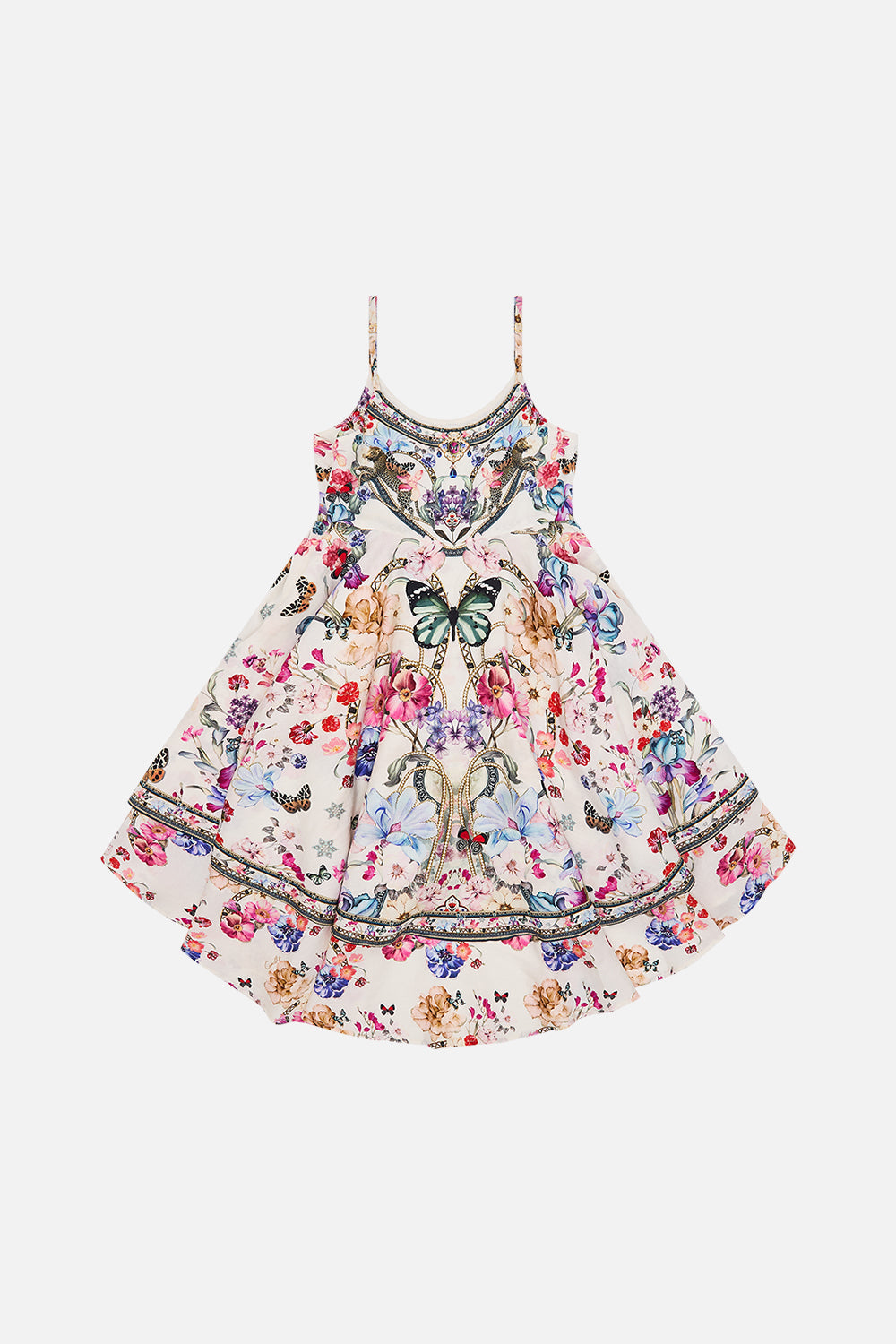 KIDS ROUND NECK TIERED DRESS 4-10 MONSERRATE MAGIC