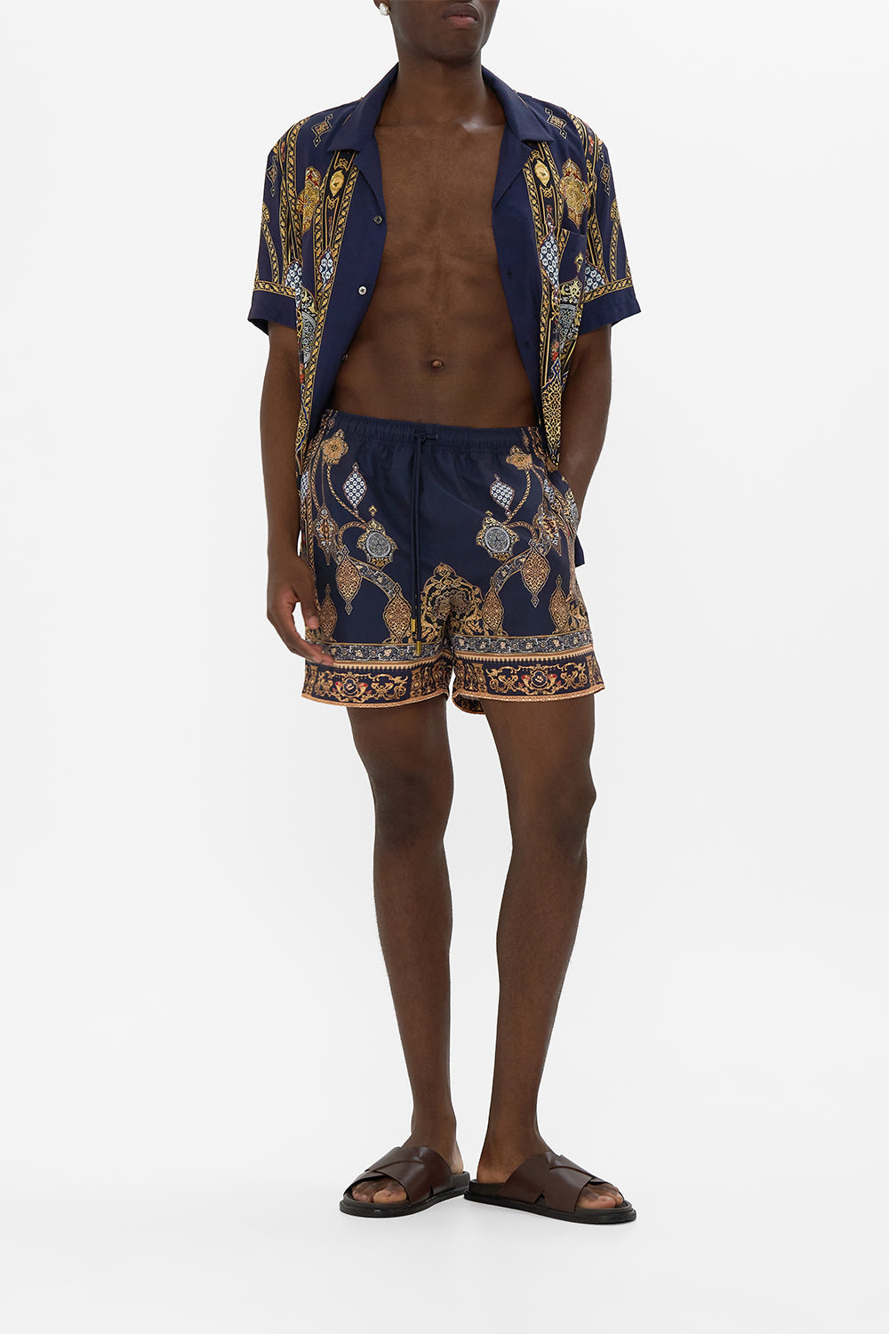 The CAMILLA BOYFRIEND JACKET BOTANICAL BALLADS in our  print.