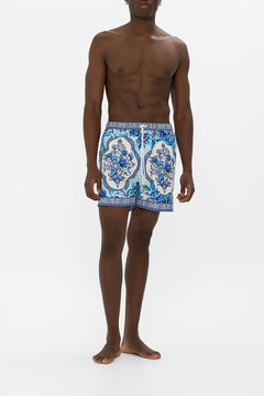 MID LENGTH BOARDSHORT WITH ELASTIC WAIST A CERAMIC GARDEN