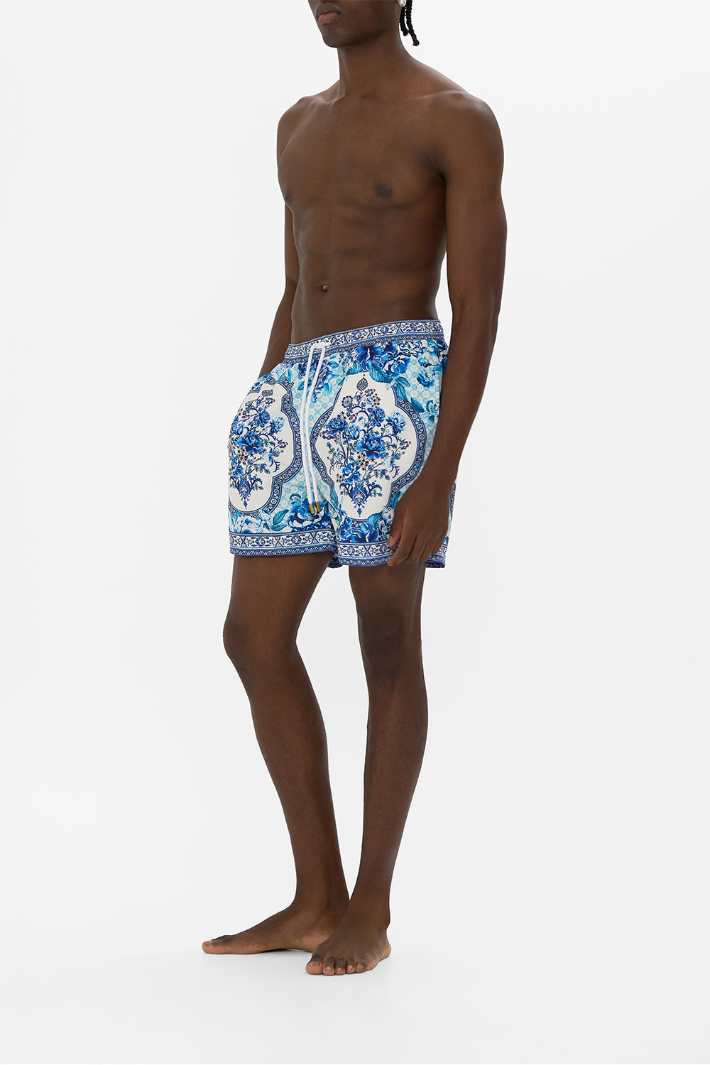 MID LENGTH BOARDSHORT WITH ELASTIC WAIST A CERAMIC GARDEN