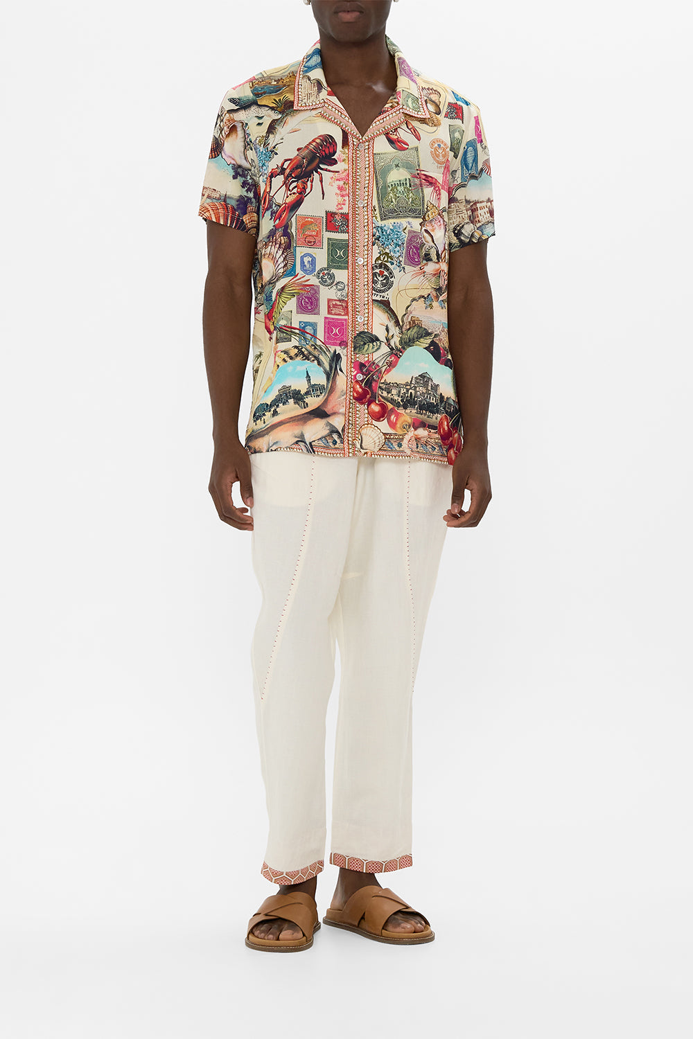 The CAMILLA LONG SLEEVE OVERSIZED SHIRT MAGIC CARPET RIDE in our  print.