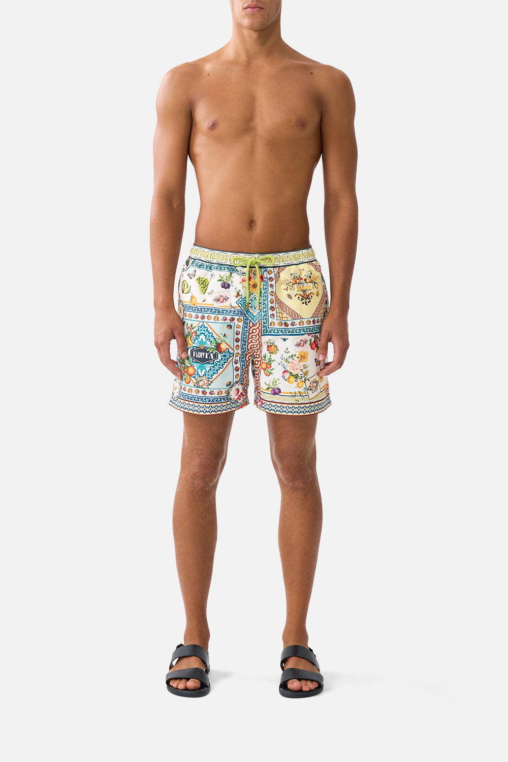 The CAMILLA SHORT SLEEVE CABANA SHIRT MAGIC OF THE MERCADO in our  print.