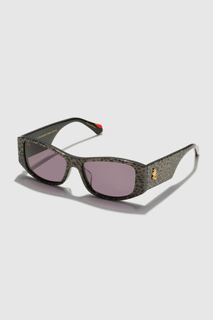 Pinot At The Palazzo Sunglasses Black / Brown Glitter Leopard print by CAMILLA