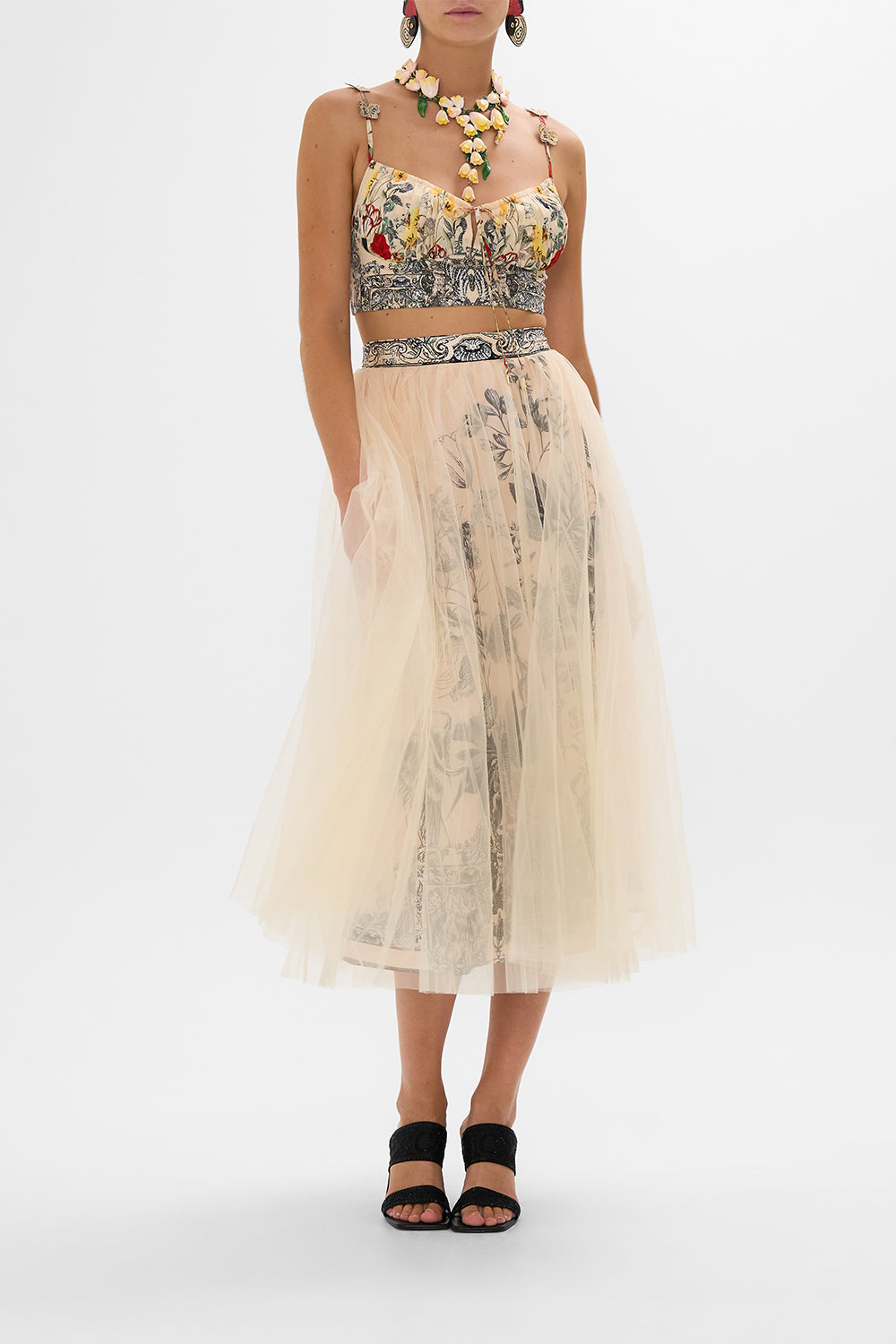 CAMILLA multi bralet in Etched Into Eternity print