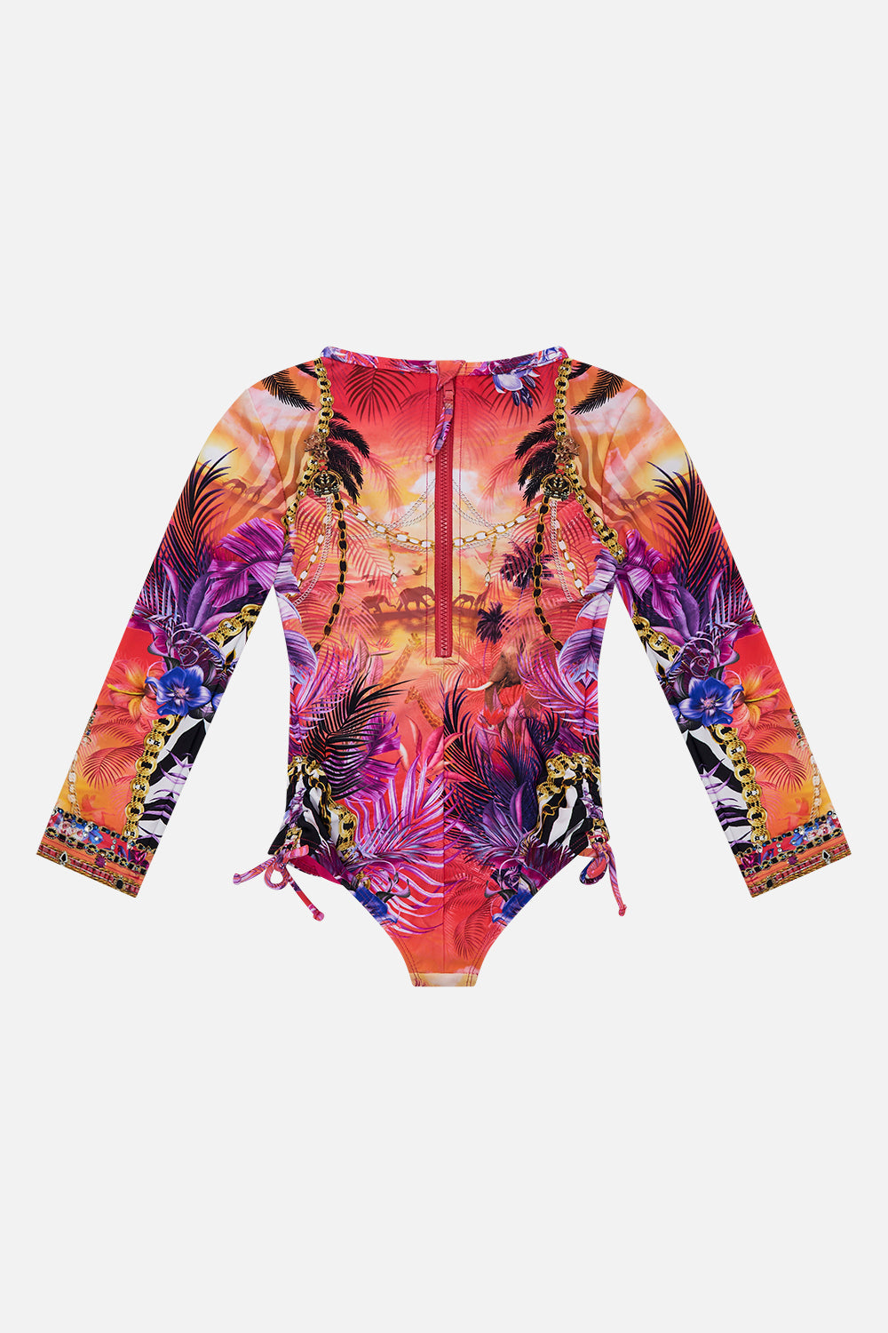 KIDS RUCHED SIDE PADDLESUIT  4-10 WILD LOVING