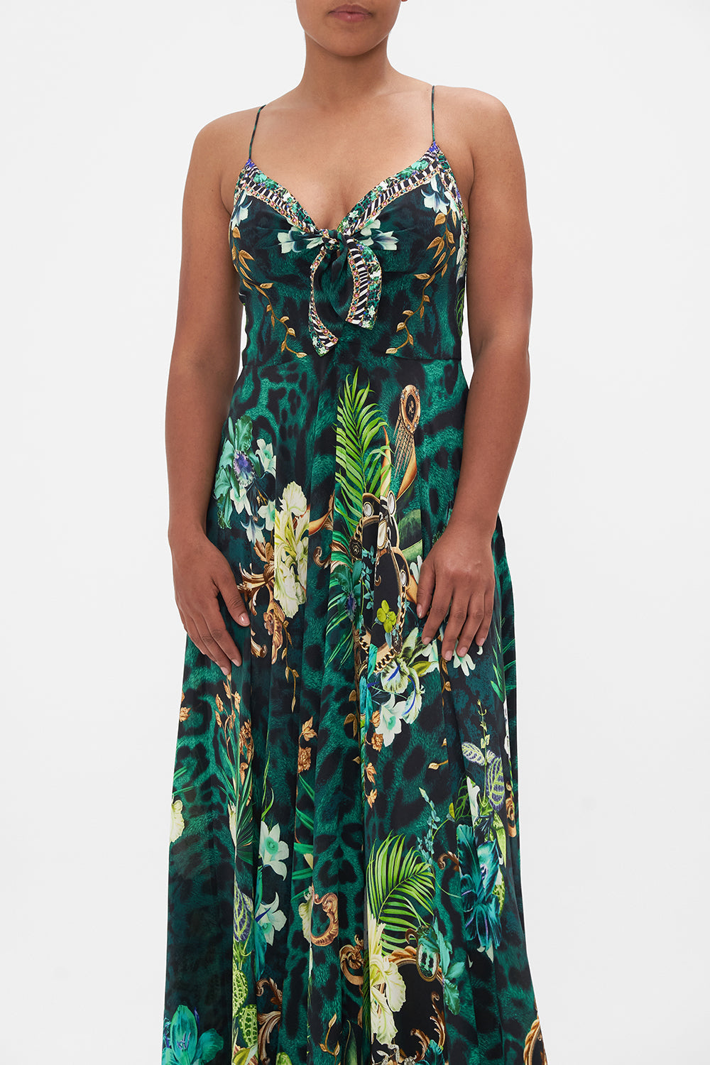 LONG DRESS WITH TIE FRONT SING MY SONG