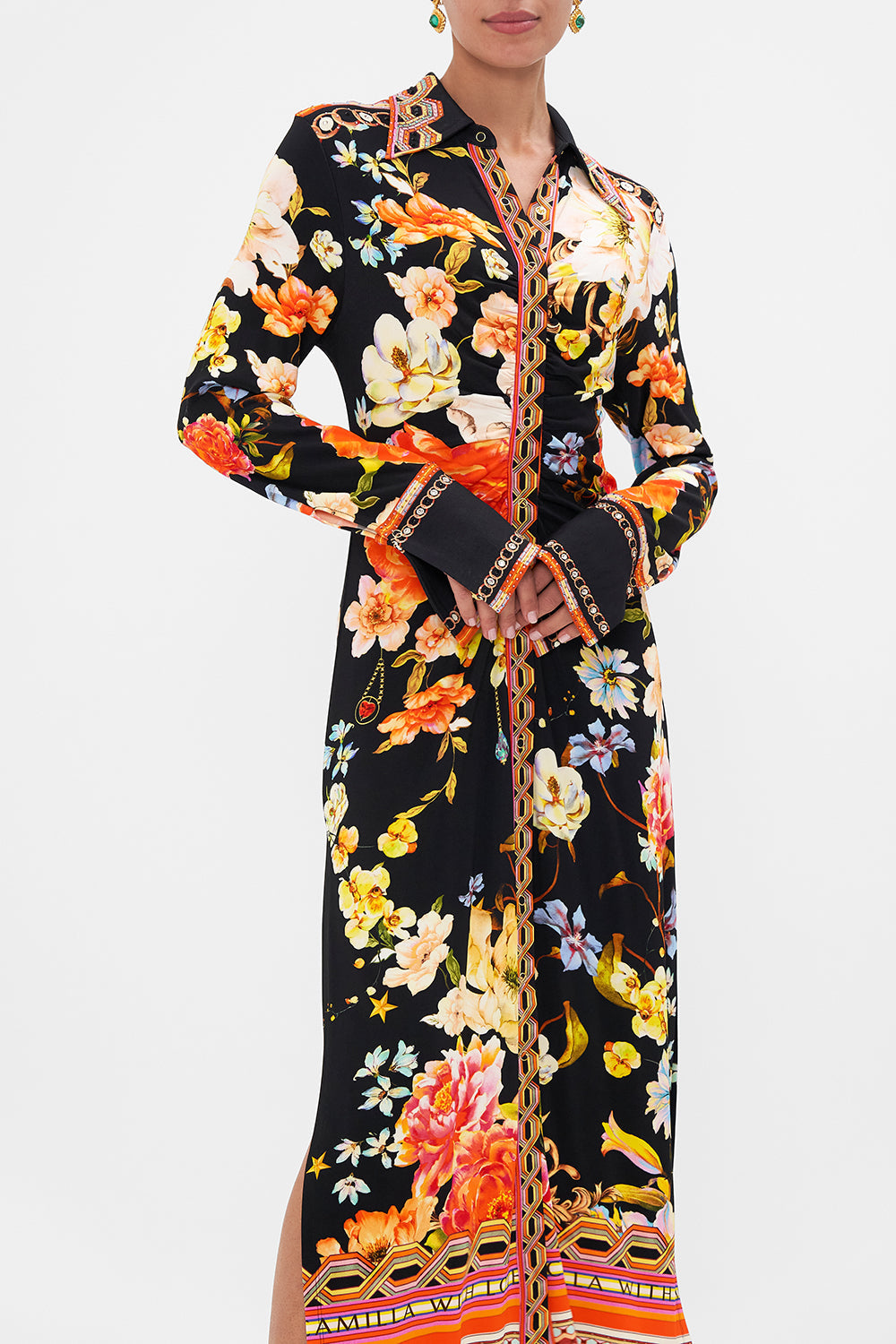 JERSEY MIDI SHIRT DRESS SECRET HISTORY