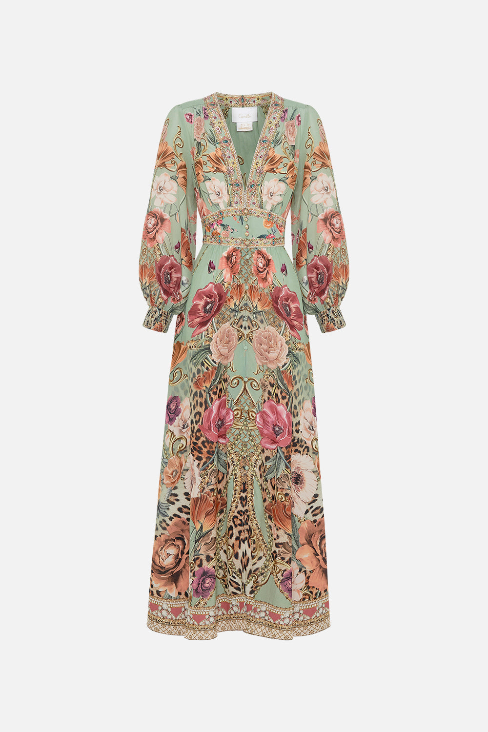 BUTTON DRESS WITH SHAPED WAISTBAND GROW AND GLOW