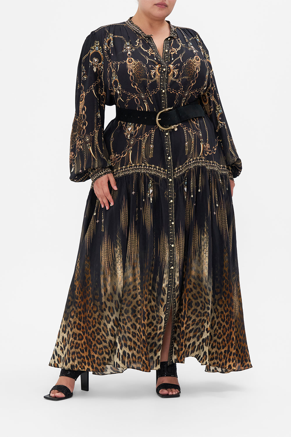 BUTTON THROUGH DRESS WITH YOKE JUNGLE DREAMING