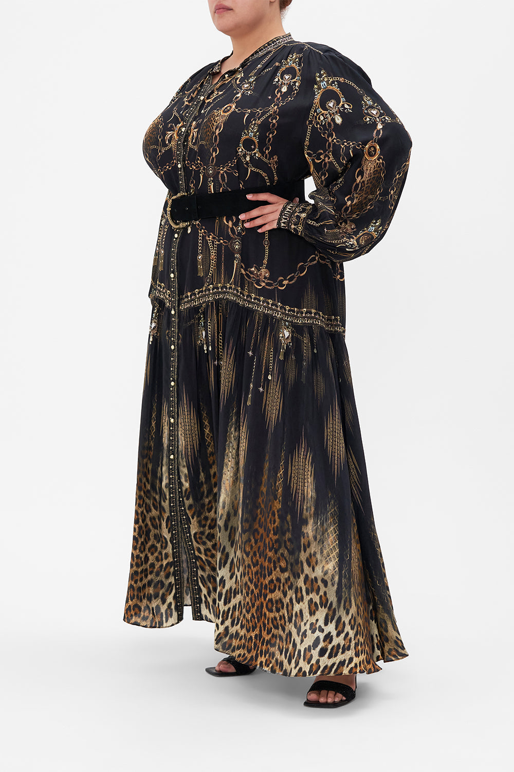 BUTTON THROUGH DRESS WITH YOKE JUNGLE DREAMING