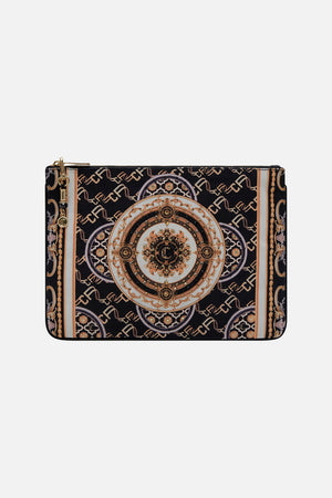 Product view of CAMILLA clutch bag in Tether Me Not print