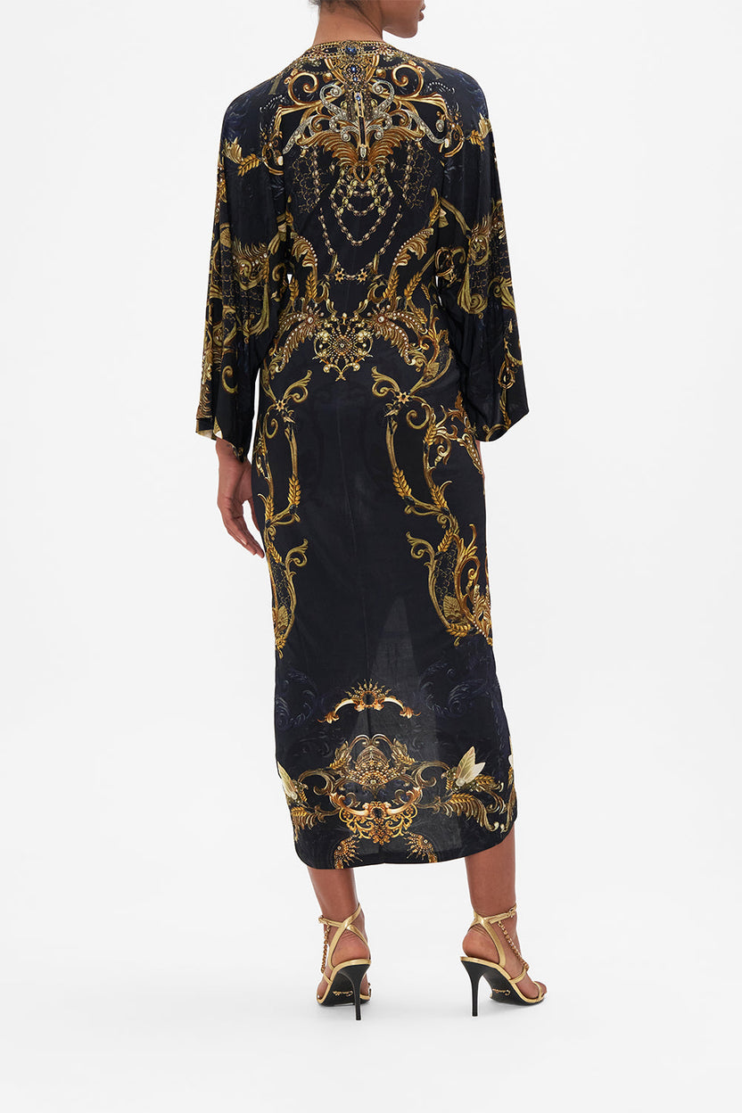 Long Split Front Twist Dress Ottoman Elegance - Camilla main image 0