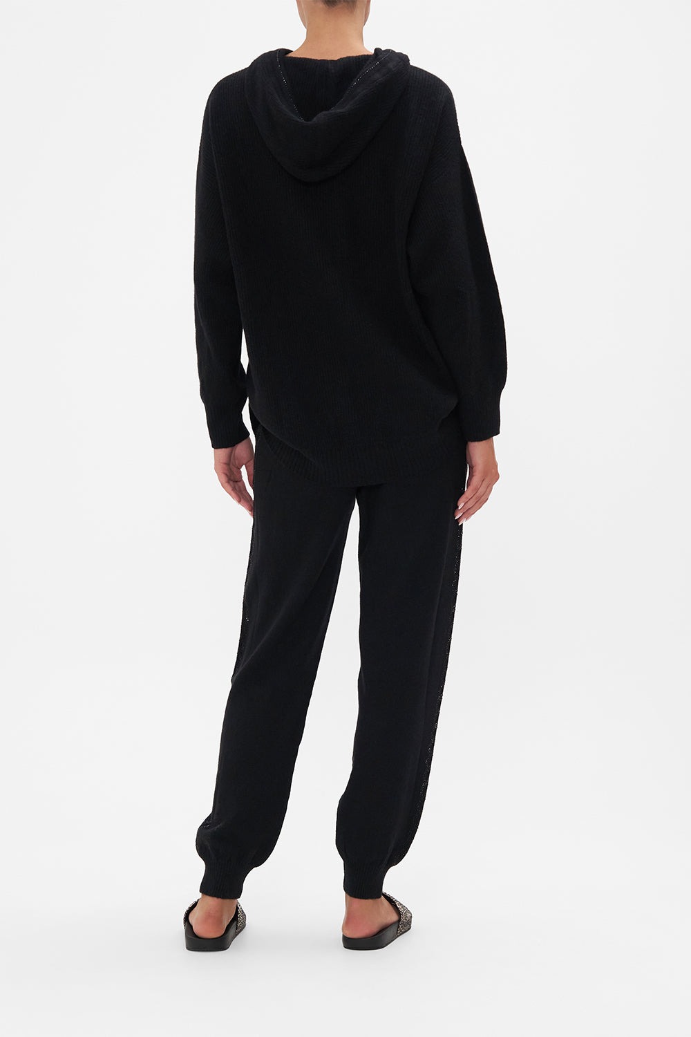 WOOL CASHMERE BLEND KNIT JOGGER PANT LIONS MANE