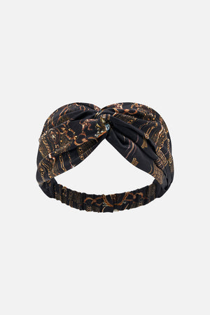 Product view of CAMILLA silk headband in Jungle Dreaming print