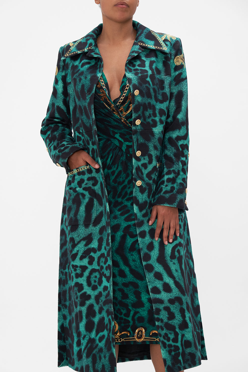 LONG BUTTON FRONT COAT SING MY SONG