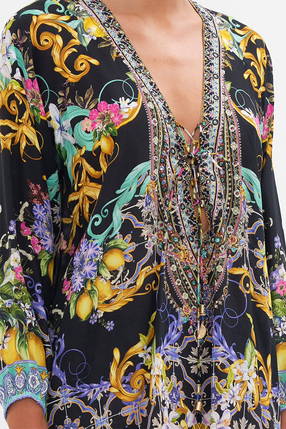 LACE UP BLOUSE MEET ME IN MARCHESA