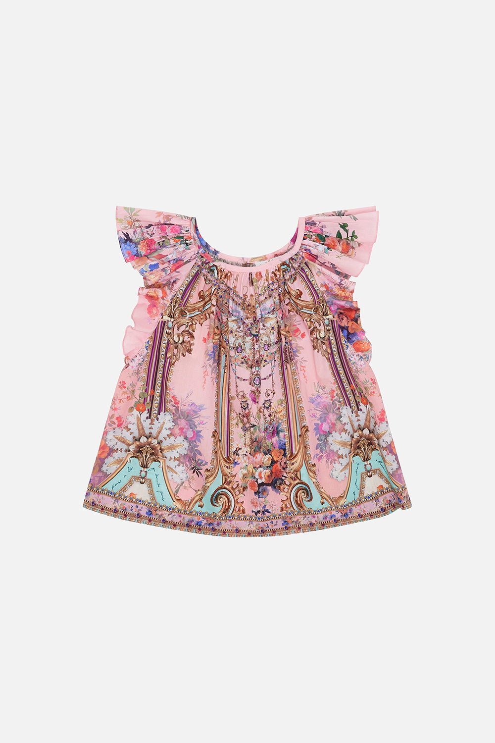 FRILL SLEEVE TOP 4-10 LETTERS FROM THE PINK ROOM