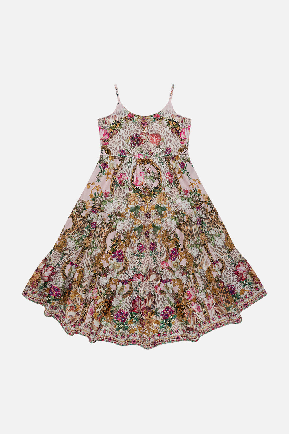 Product view of MILLA BY CAMILLA kids pink dress in Bambino Bliss print
