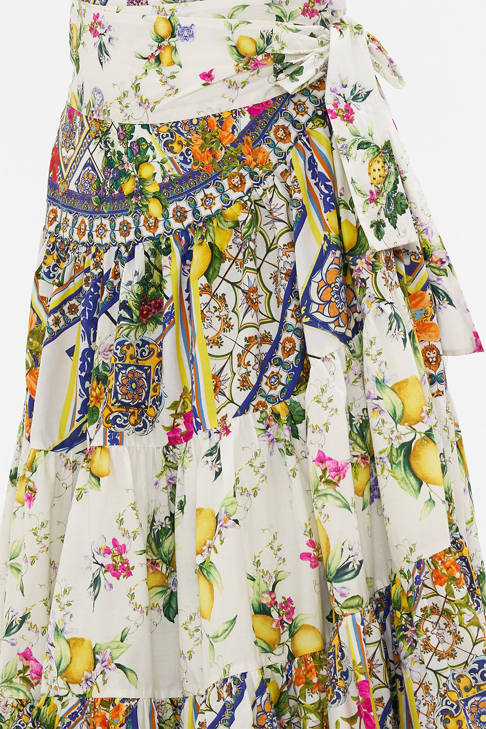 WRAP SKIRT WITH GATHERED PANELS CATERINA SPRITZ