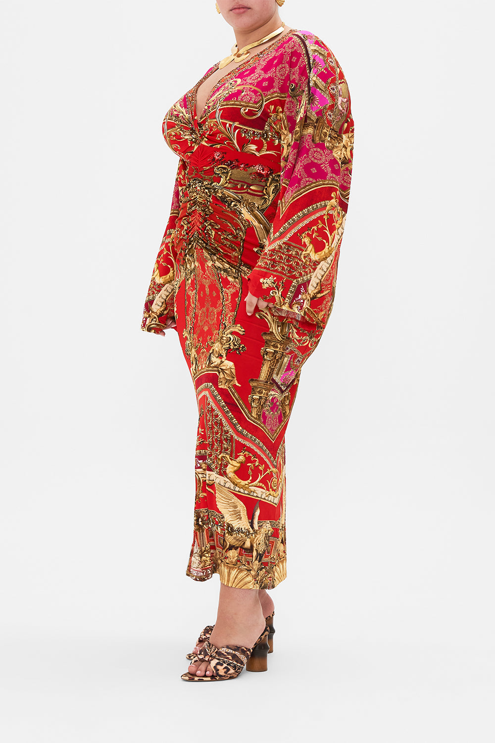 RUCHED FRONT JERSEY DRESS SWEET SOPRANO