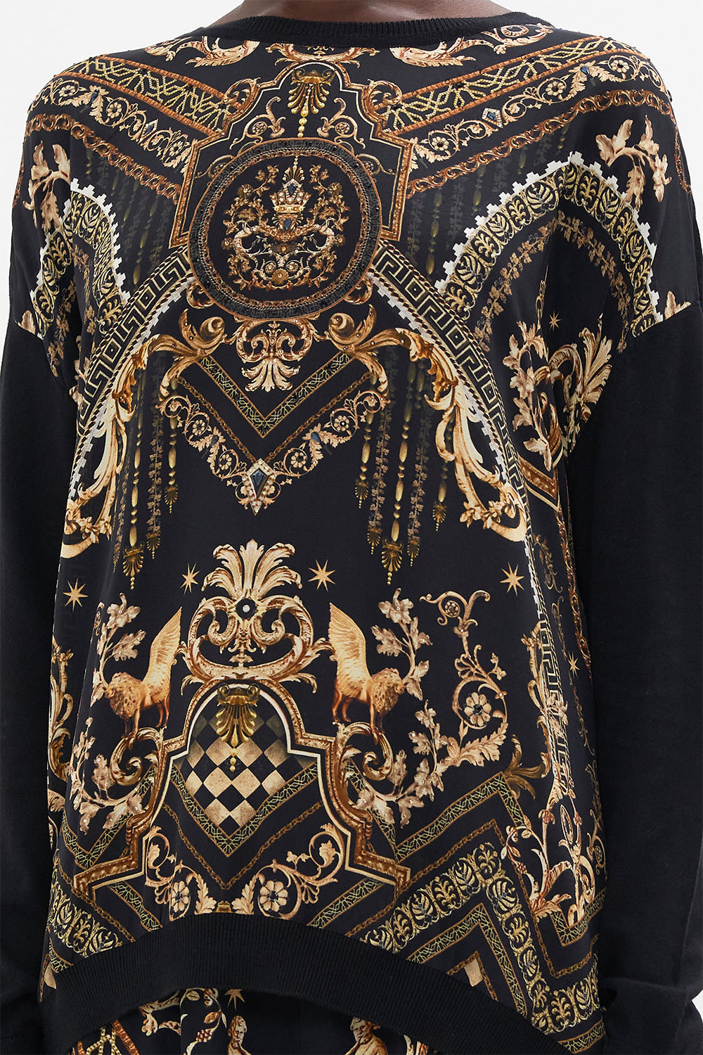 LONG SLEEVE JUMPER WITH PRINT FRONT DUOMO DYNASTY