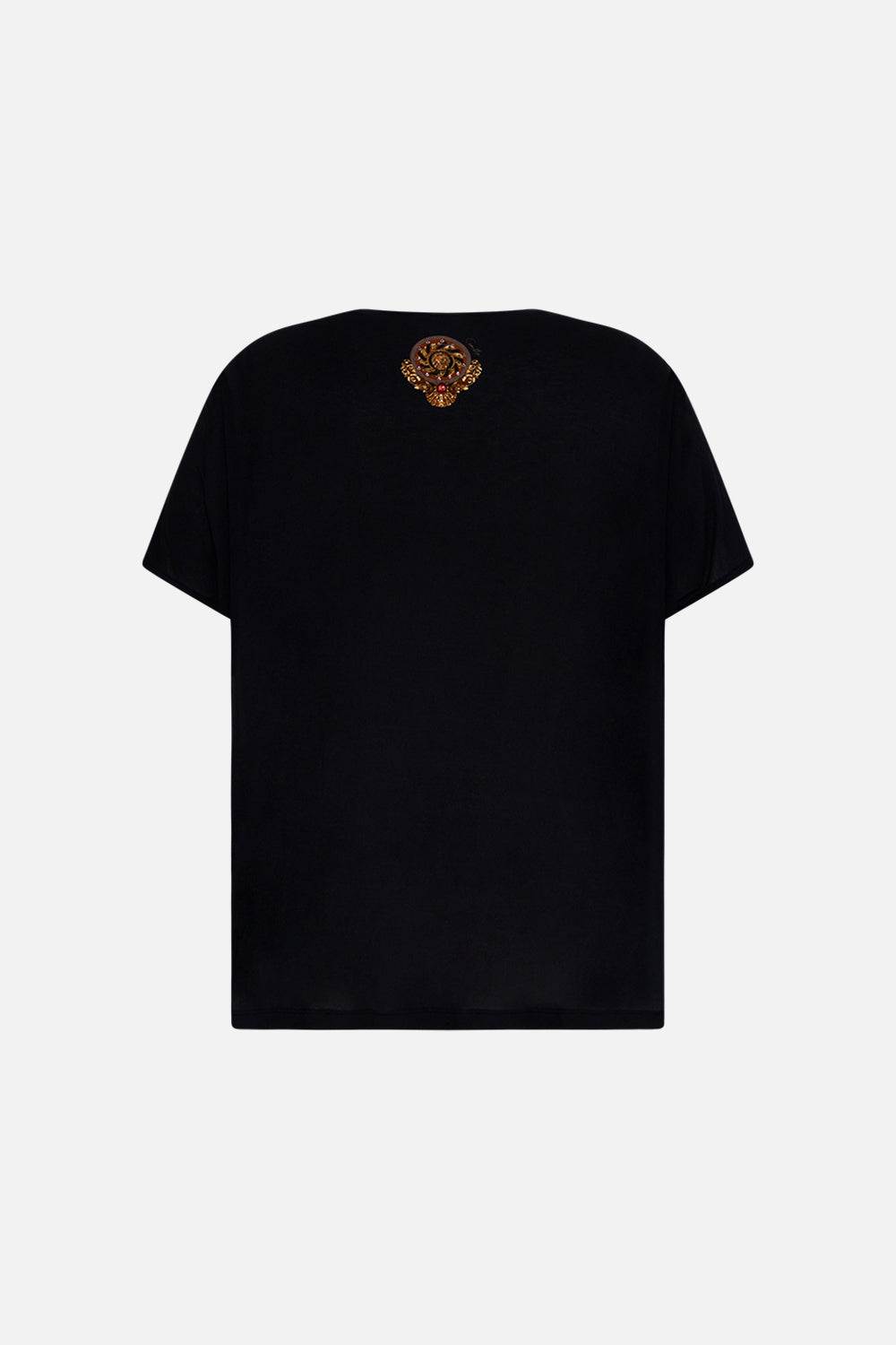 LOOSE FIT ROUND NECK TEE - BLACK FEELING FRESCO