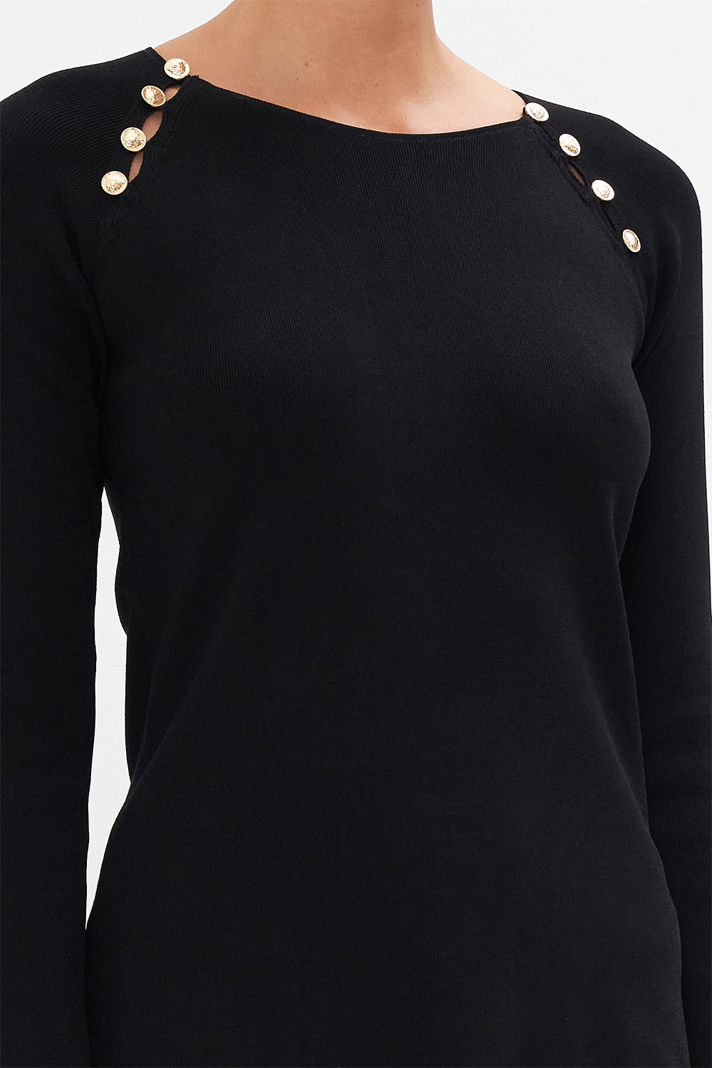 BUTTON DETAIL LONG SLEEVE TOP LOOK UP TESORO
