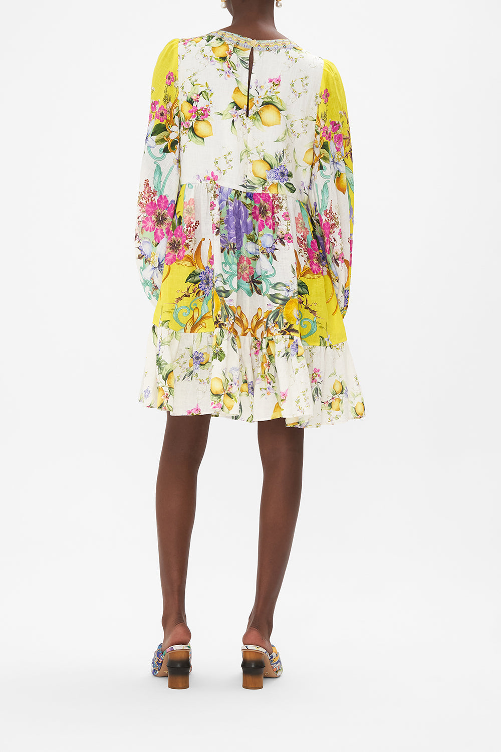 SHORT TIE FRONT BLOUSON DRESS CATERINA SPRITZ