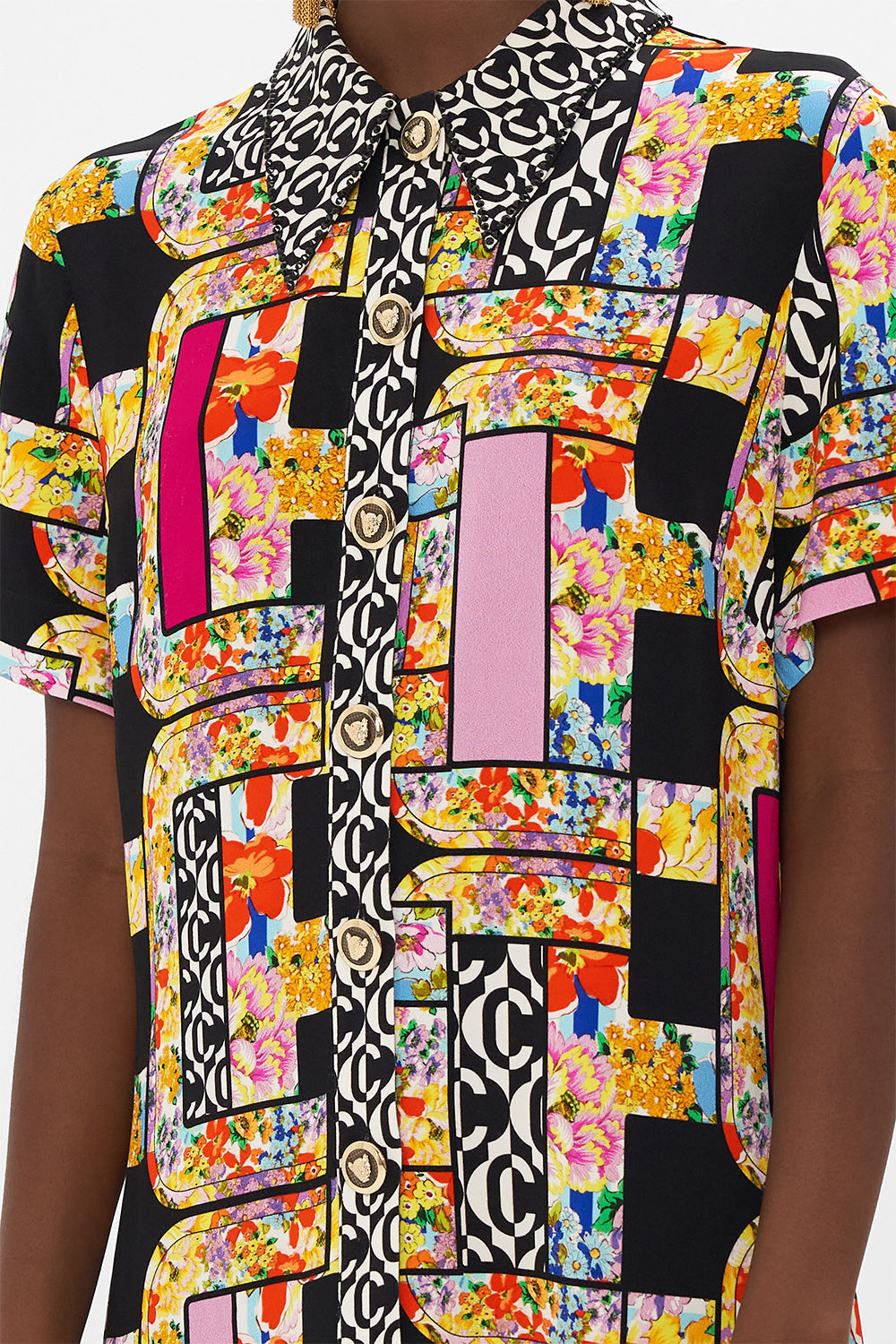 BUTTON FRONT MINI DRESS SIGNORA MILANO