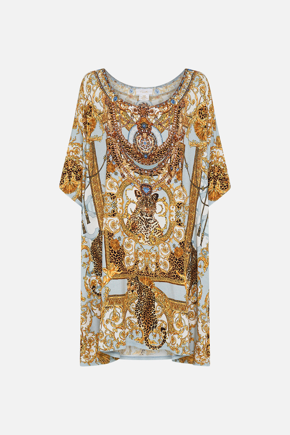 SHORT ROUND NECK LOUNGE KAFTAN PALAZZO PRIDE