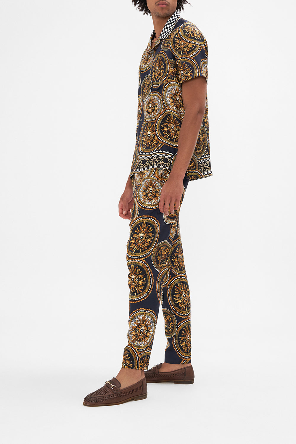 SHORT SLEEVE CAMP COLLARED SHIRT DUOMO KALEIDO