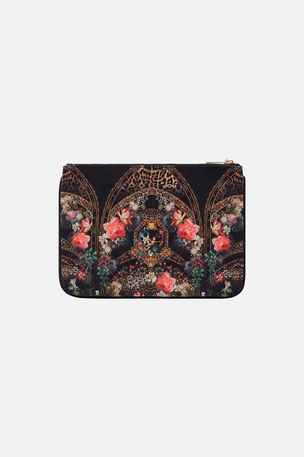 Product view of CAMILLA small clutch in A Night At The Opera print