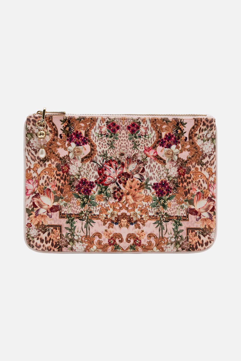 Product view of CAMILLA small clutch in Bambino Bliss print