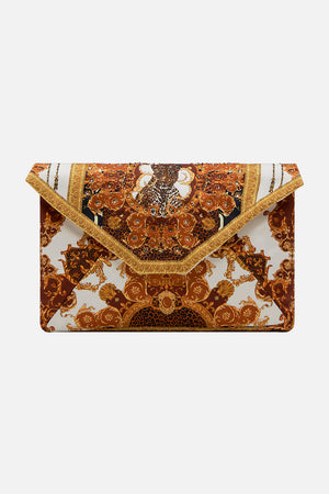 Product view of CAMILLA silkl clutch bag in Feeling Fresco print
