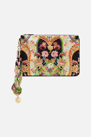 Product view of CAMILLA silk clutch in Sundowners in Sicily print