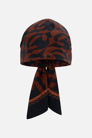 Product view of CAMILLA silk headscarf in Feeling Fresco print
