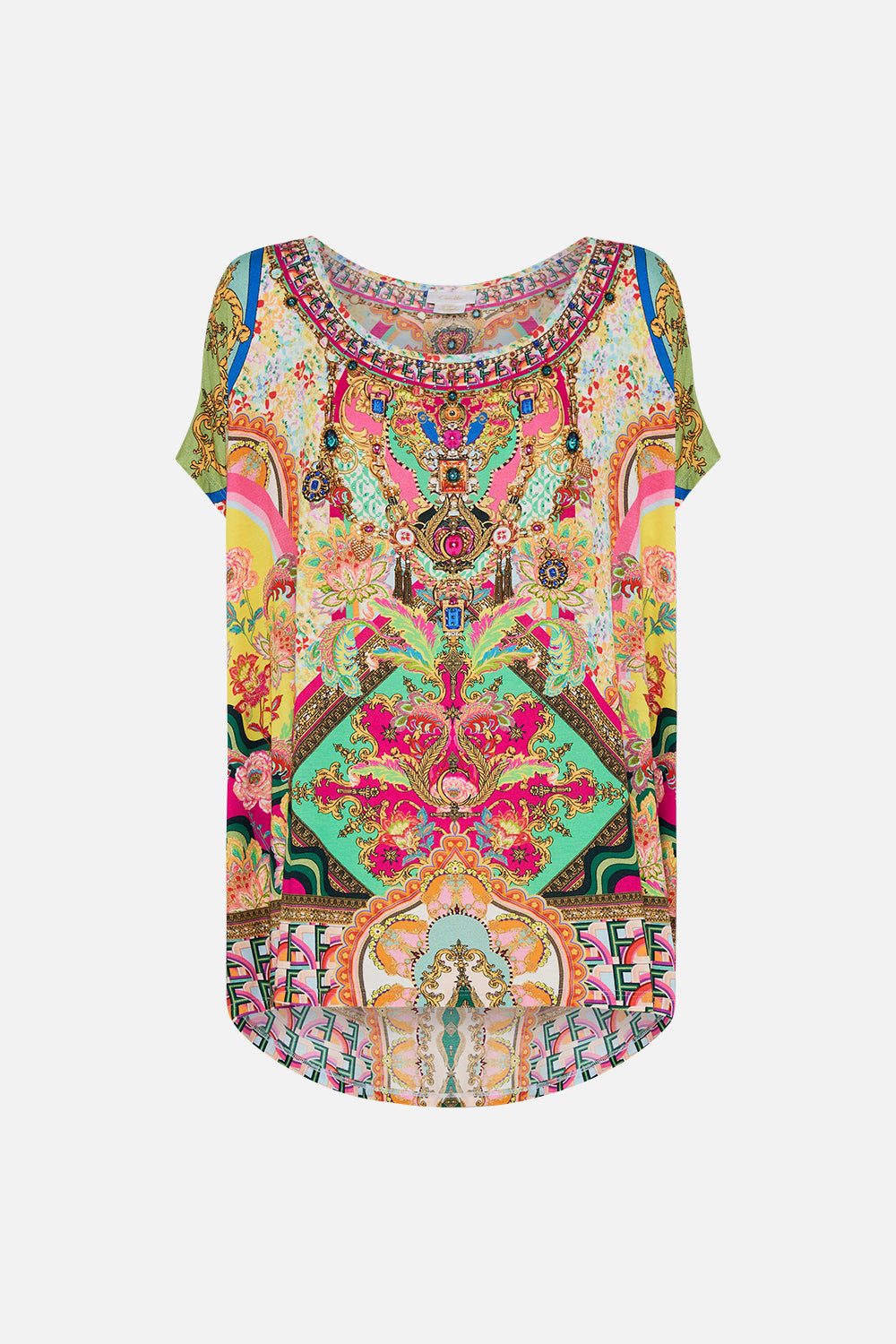 Product view of CAMILLA loose fit tee in Ciao Bella print