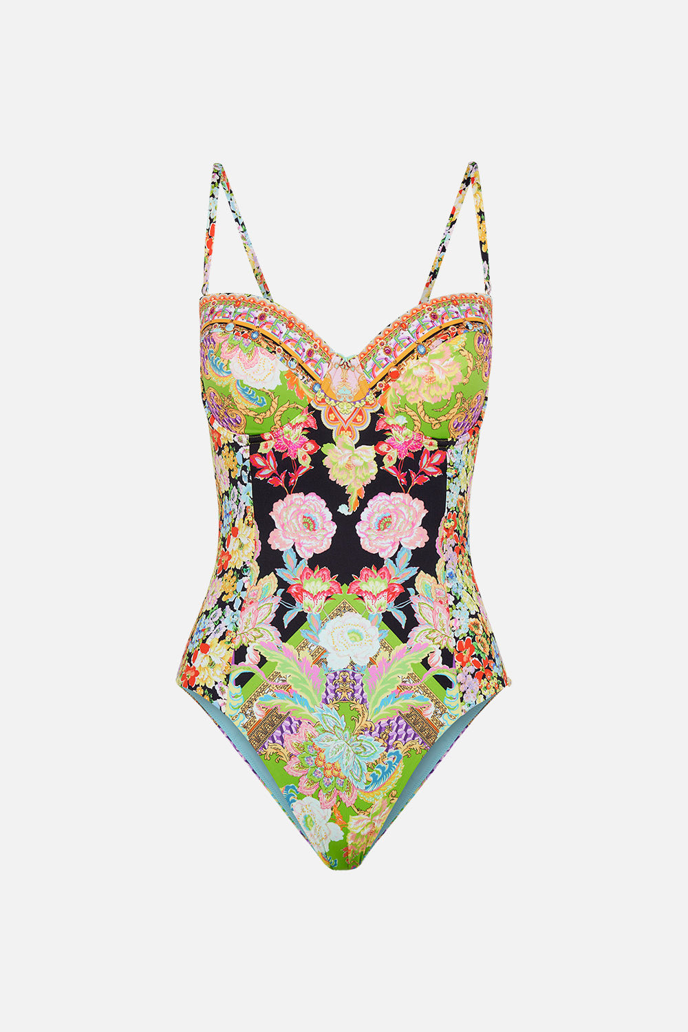 Product view of CAMILLA swimwear one piece swimsuit in Sundowners in Sicily print 
