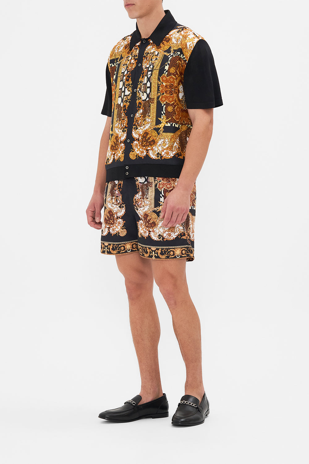 MEN'S KNIT SLEEVE SILK SHIRT FEELING FRESCO