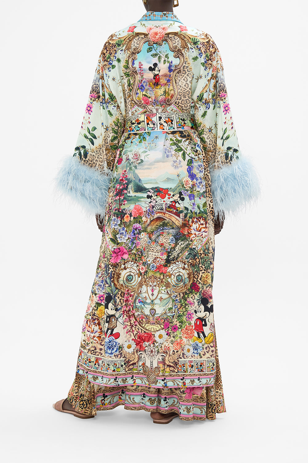 LONG ROBE WITH FLARED SLEEVE MICKEY TAKES A TRIP
