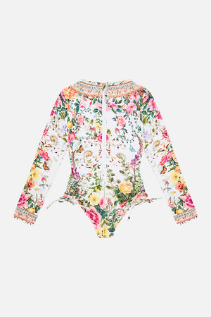Back product view of Milla By CAMILLA kids floral paddlesuit in Reniassance Romance print 