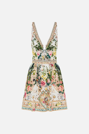 Product CAMILLA cut out mini dress in Renaissance Romance print