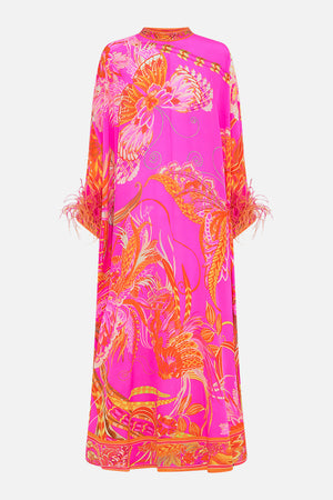 Product view of CAMILLA designer kaftan in A Heart Flutters print