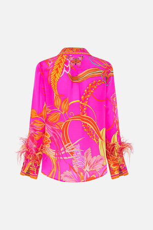 CAMILLA luxury silk shirt in a Heart That Flutters