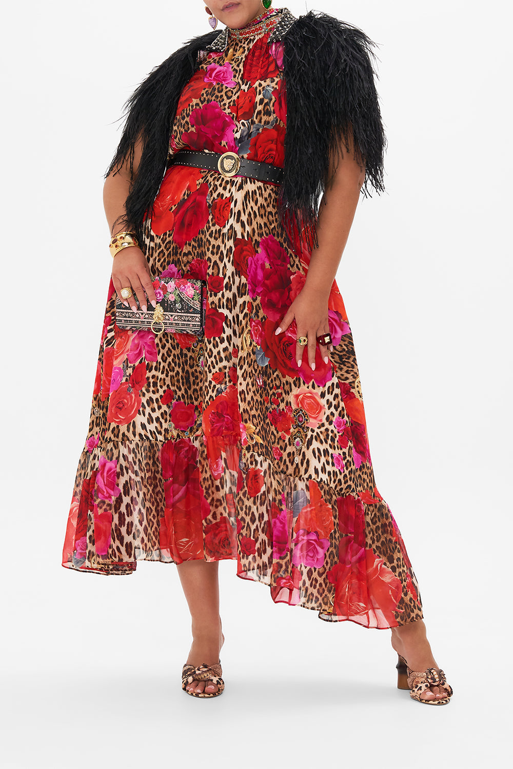 NECKTIE DRESS WITH ELASTICATED WAIST HEART LIKE A WILDFLOWER