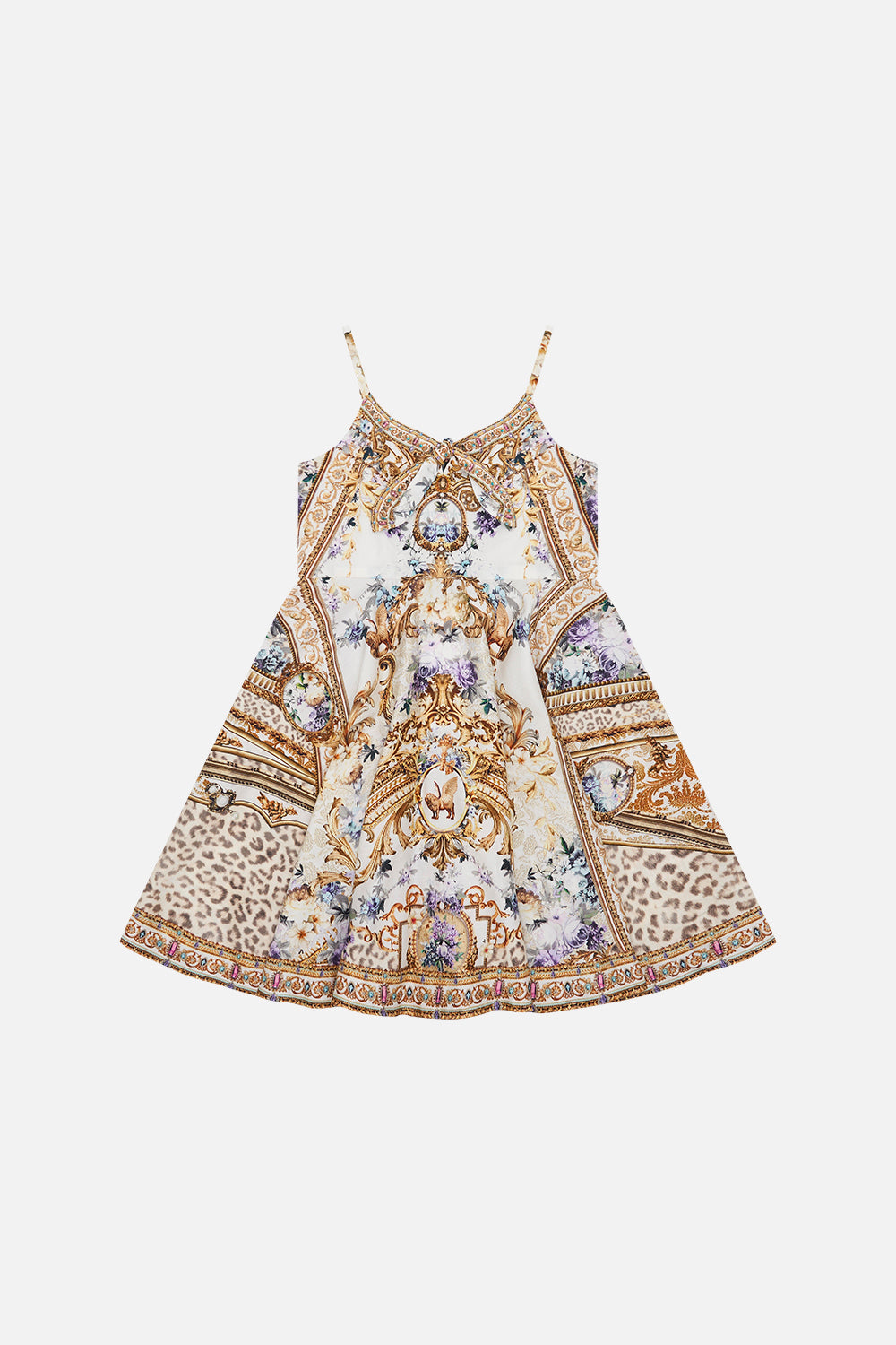 Milla by CAMILLA kids mini dress with tie front in Season Of The Siren print