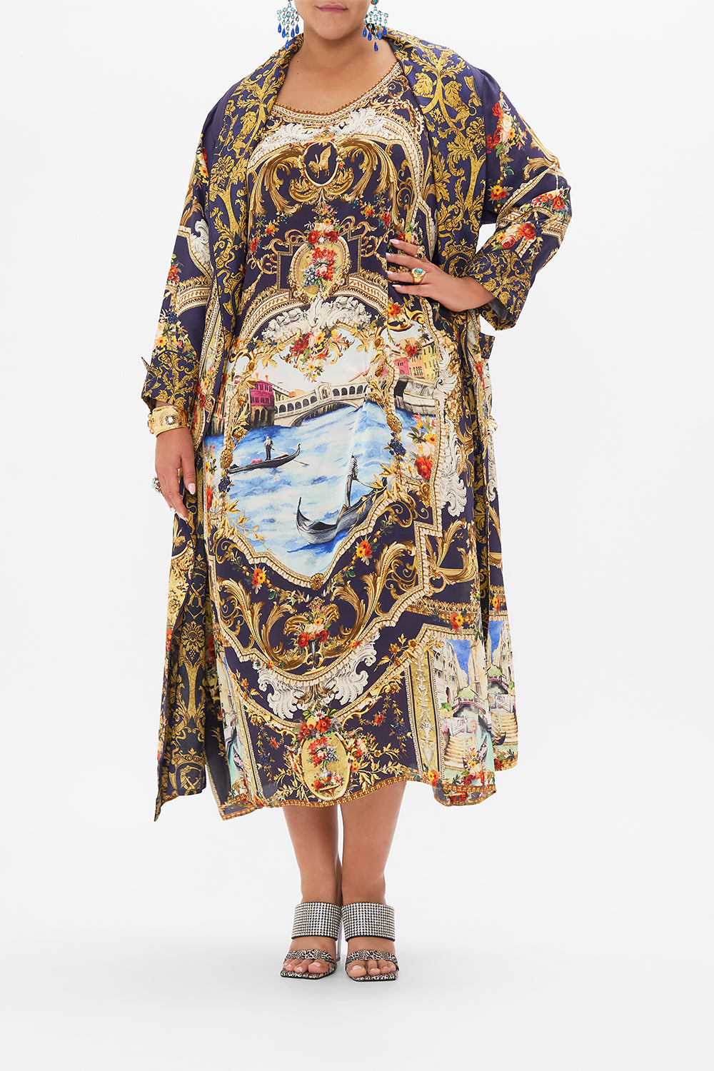 ROUND NECK KAFTAN VENICE VIGNETTE
