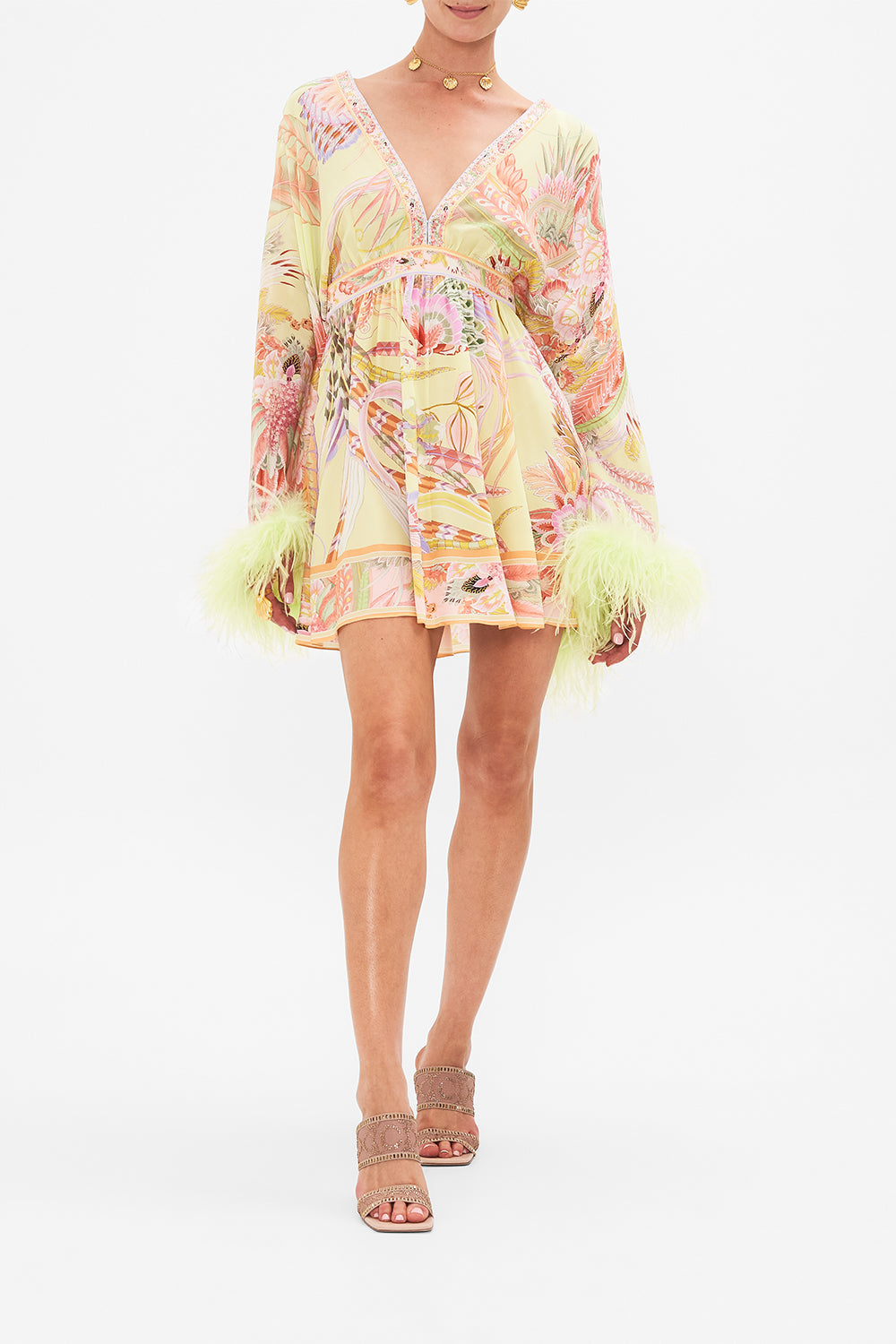 The CAMILLA KIDS FRILL HEM PLAYSUIT 4-10 SAIL AWAY WITH ME in our SAIL AWAY WITH ME print.