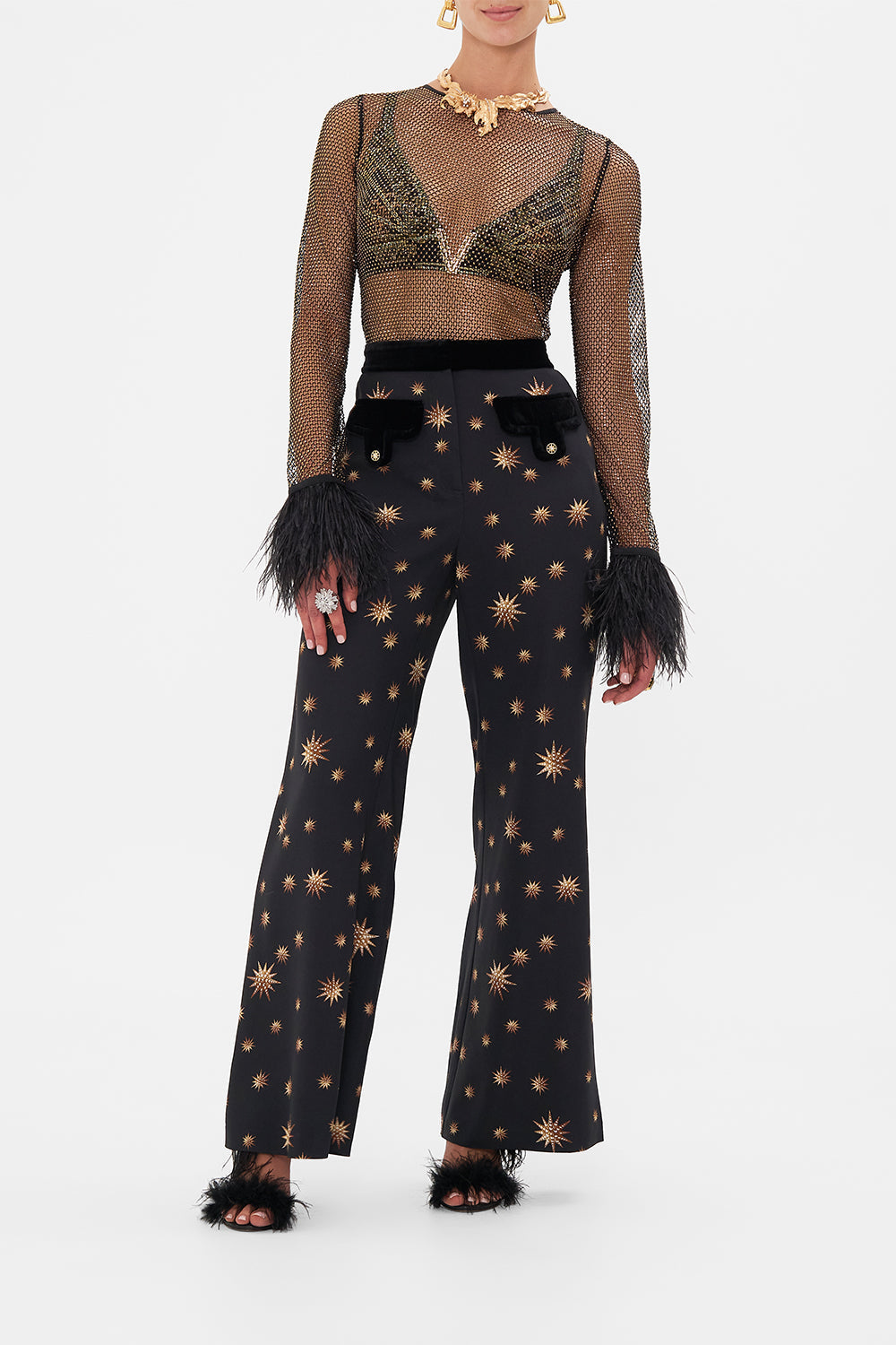 The CAMILLA MONGOLIAN STOLE SOUL OF A STAR GAZER in our  print.